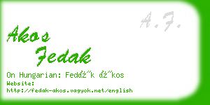 akos fedak business card